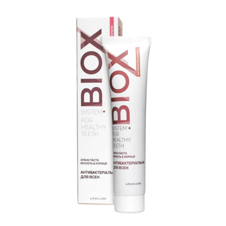 Антибактеріальна зубна паста BIOX Фенхель &amp; Кориця 75 мл