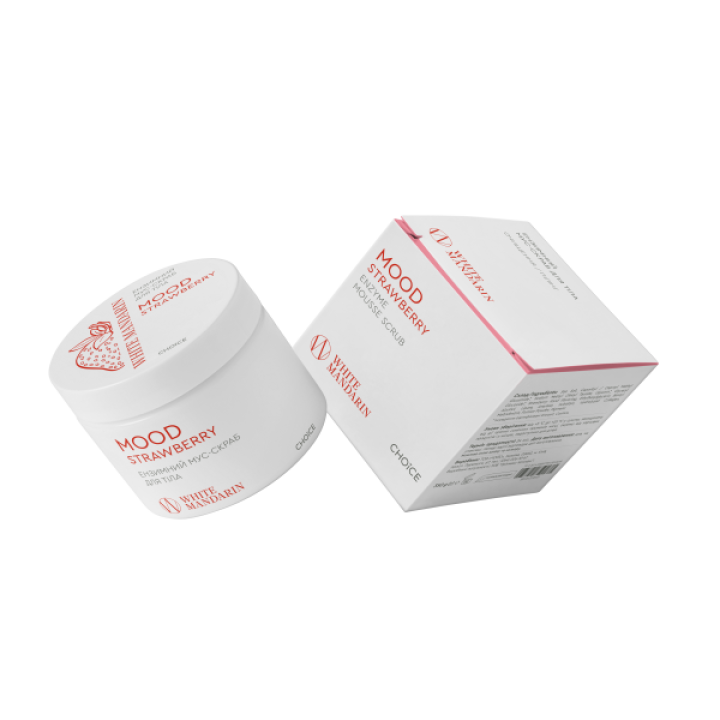 Энзимный мусс-скраб для тела «MOOD STRAWBERRY»